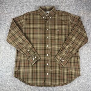 Southern Point Co. Button Down Shirt Long Sleeve Plaid Brown Mens Medium M